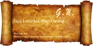 Gyileszku Marianna névjegykártya